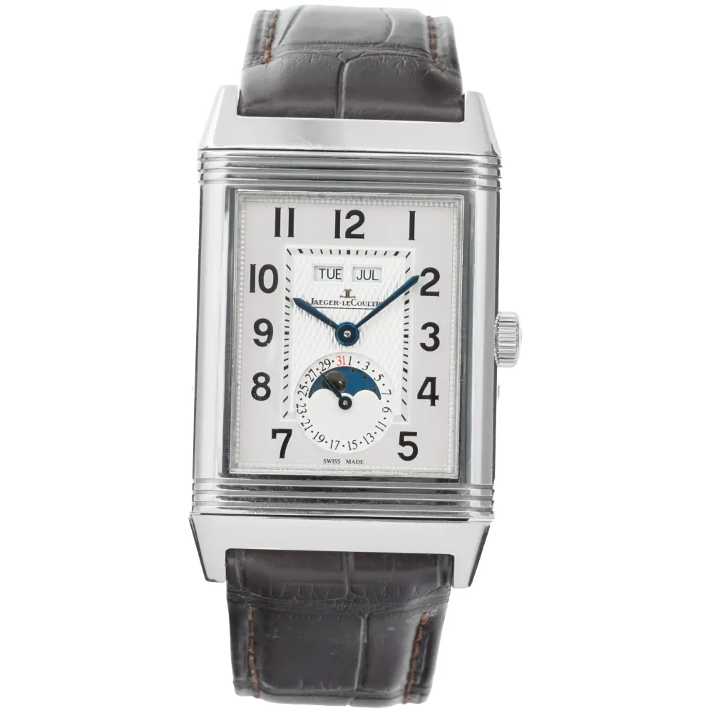 Jaeger-LeCoultre Reverso Grande Calendar 3758420 — 2012 — Good in Silver Arabic – Pre-owned watches