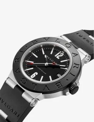 BVLGARI Aluminium titanium automatic watch in RUBBER, additional product view 2
