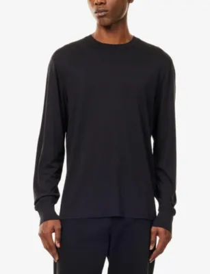 TOM FORD Crewneck Long-Sleeves Woven-T-Shirt detail 3