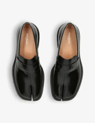 MAISON MARGIELA Tabi County panelled brushed-leather loafers - EUR 43 / 9 UK MEN in BLACK, additional product view 2