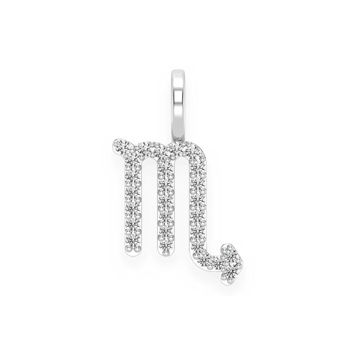 For Him Astrology Zodiac Diamond Pendant in Scorpio / White Gold / Natural Diamond – Pendant