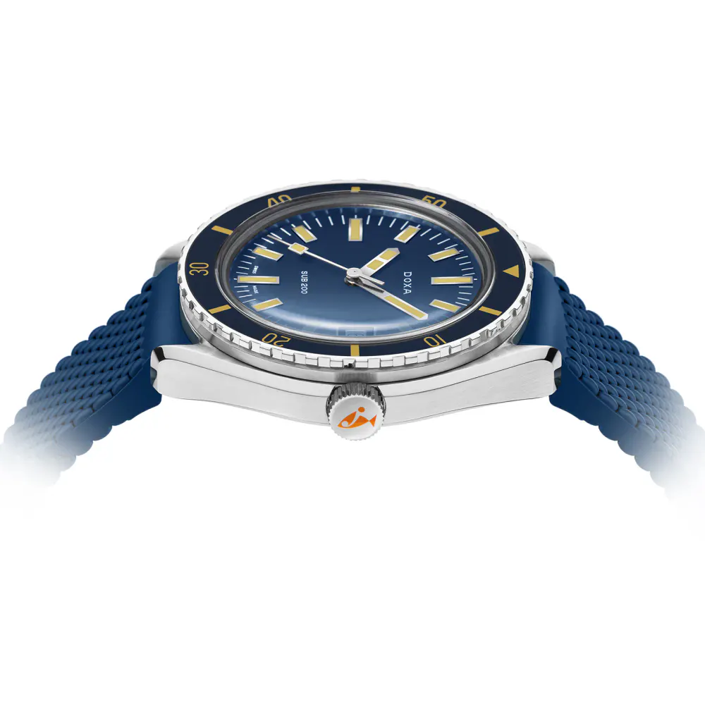 DOXA Sub 200 Caribbean 42mm Mens Watch in Blue, additional product view 3