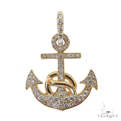 RINA - For Him FACTORY For Him Mini Anchor Diamond Pendant 69027 in Rose Gold – Pendant