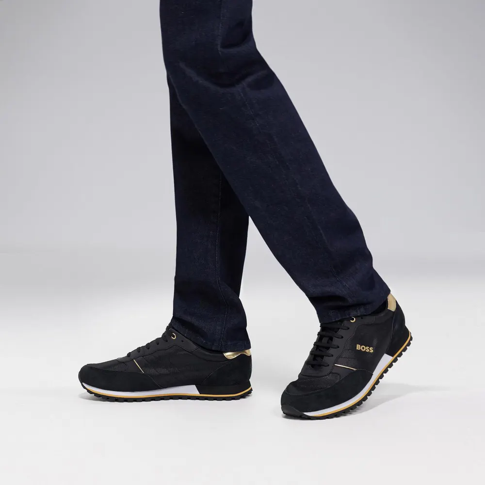 Boss Men's Parkour Runners Textured Mesh Trainers detail 2