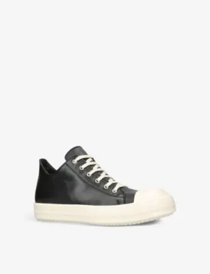 RICK OWENS Classic toe-cap leather low-top trainers - EUR 40 / 6 UK MEN detail 3