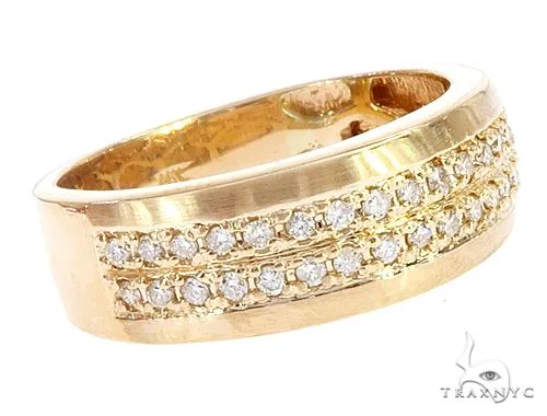 RINA - For Him FACTORY 14k Yellow Gold Diamond Wedding Band 65068 in Rose Gold / 8 – Ring