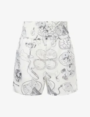 JACQUEMUS Le Boxer Printed Woven Shorts