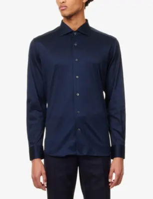 CORNELIANI Regular-Fit Long-Sleeve Cotton Shirt detail 3