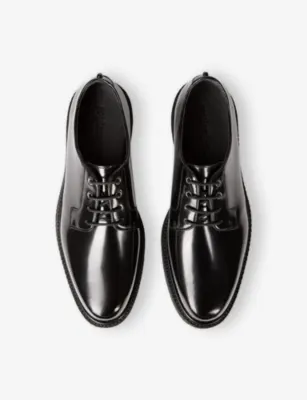 THE KOOPLES Skull-Charm Leather Derby Shoes - EUR 41 / 7 UK MEN in BLACK, additional product view 2
