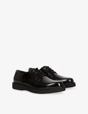 THE KOOPLES Skull-Charm Leather Derby Shoes - EUR 41 / 7 UK MEN in BLACK, additional product view 3