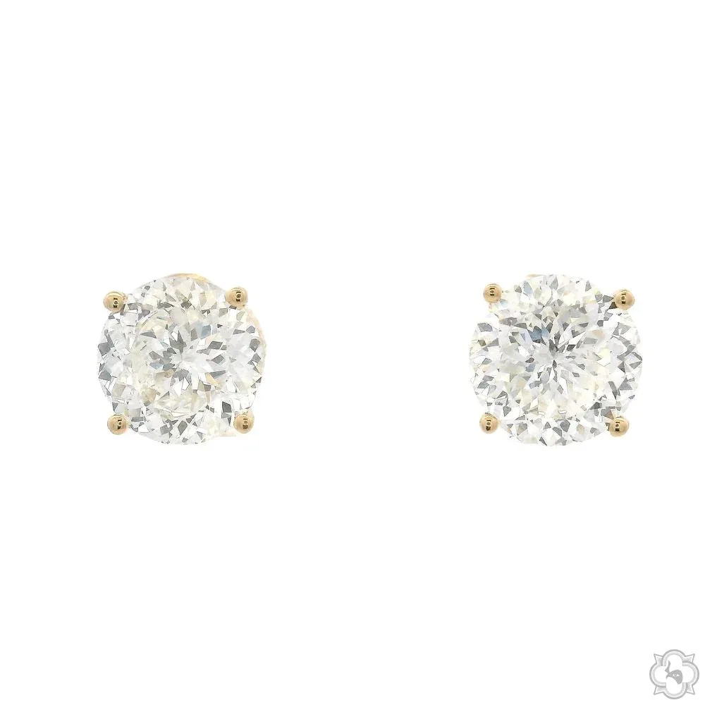 AHMED - For Him CVD 3 Ctw Portuguese Cut Diamond Studs 70455 in Rose Gold – Earrings