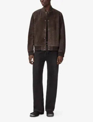 ALLSAINTS Stafford Suede Bomber Jacket detail 2