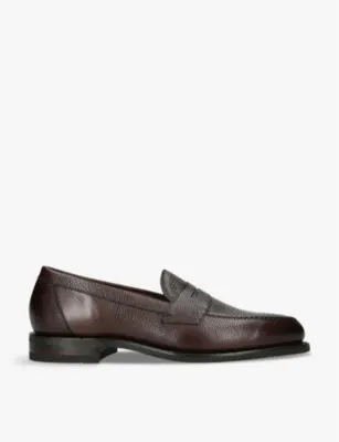 LOAKE Imperial grained-leather loafers - BROWN - EUR 42 / 8 UK MEN in BROWN – Mens | Loafers