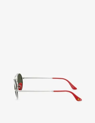 RAY-BAN RB3775M Scuderia Ferrari Collection Oval Metal Sunglasses detail 2