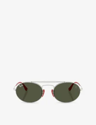 RAY-BAN RB3775M Scuderia Ferrari Collection Oval Metal Sunglasses