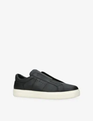 HOGAN H668 Slip-On Leather Trainers - EUR 43 / 9 UK MEN in Navy, additional product view 3