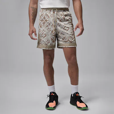 Jordan Luka Dončić Men's Dri-FIT Diamond Shorts - Khaki/Varsity Red