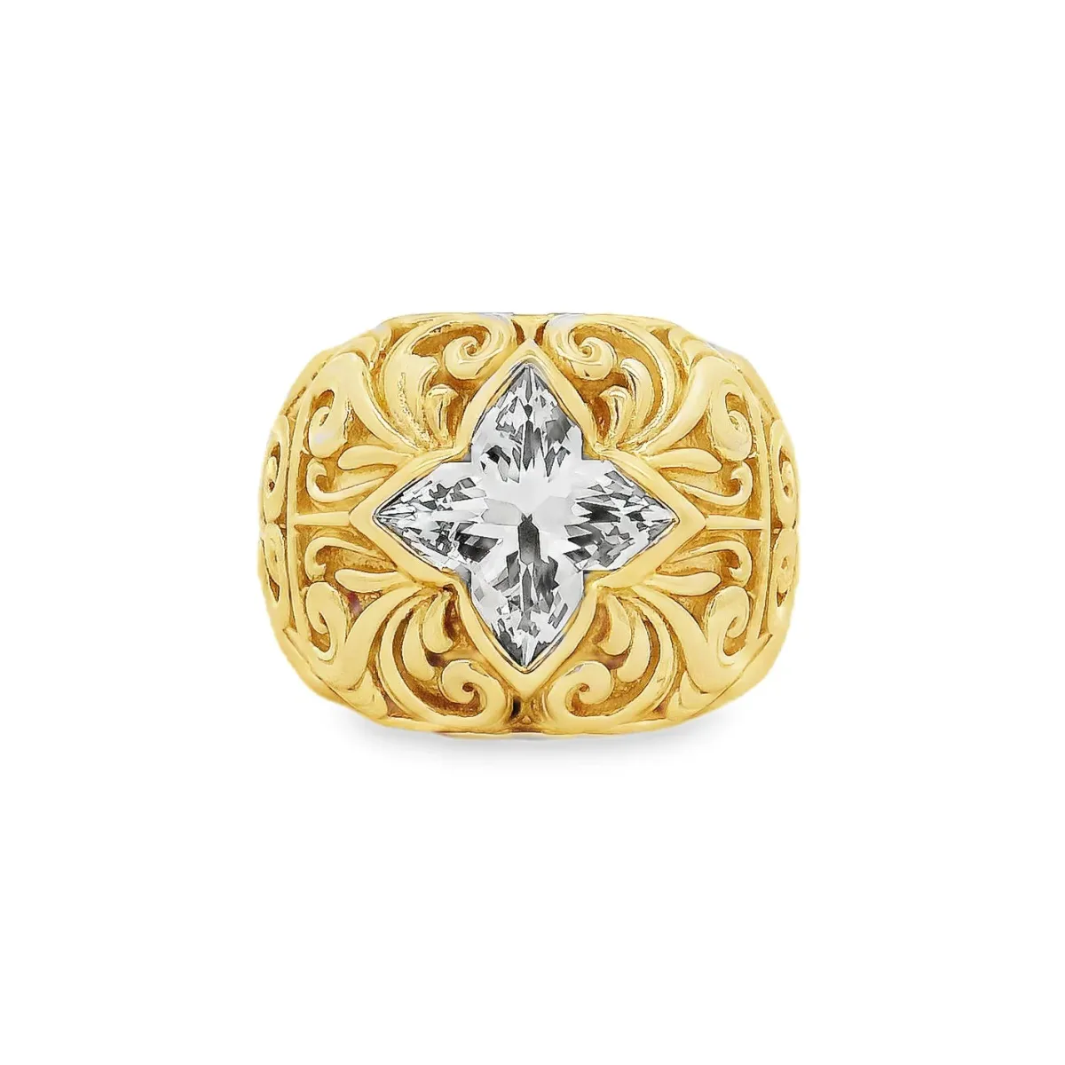 RINA - For Him CUSTOM Flower Modified Brilliant Diamond Mens Ring 71000 – Ring