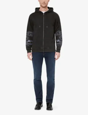 THE KOOPLES Hooded Zip-Up Cotton Sweatshirt detail 2