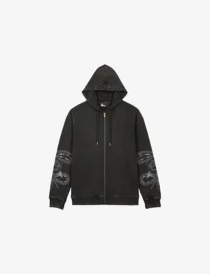 THE KOOPLES Hooded Zip-Up Cotton Sweatshirt