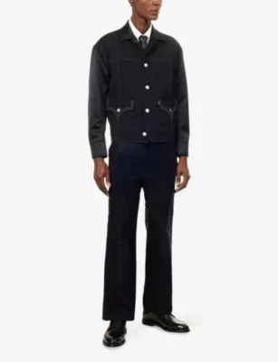 JUNYA WATANABE X Levi's Satin-Mix Wool Jacket in BLACK X BLACK, additional product view 2