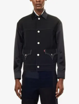 JUNYA WATANABE X Levi's Satin-Mix Wool Jacket in BLACK X BLACK, additional product view 3