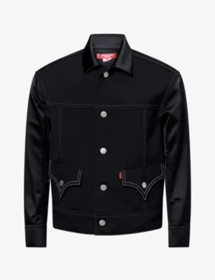 JUNYA WATANABE X Levi's Satin-Mix Wool Jacket in BLACK X BLACK – Mens | Coats & jackets | Lightweight