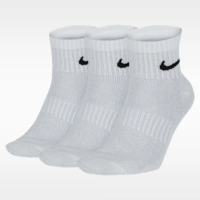 Nike Everyday Lightweight Training Ankle Socks (3 Pairs) - White/Black in White/Black – Nike men's and unisex