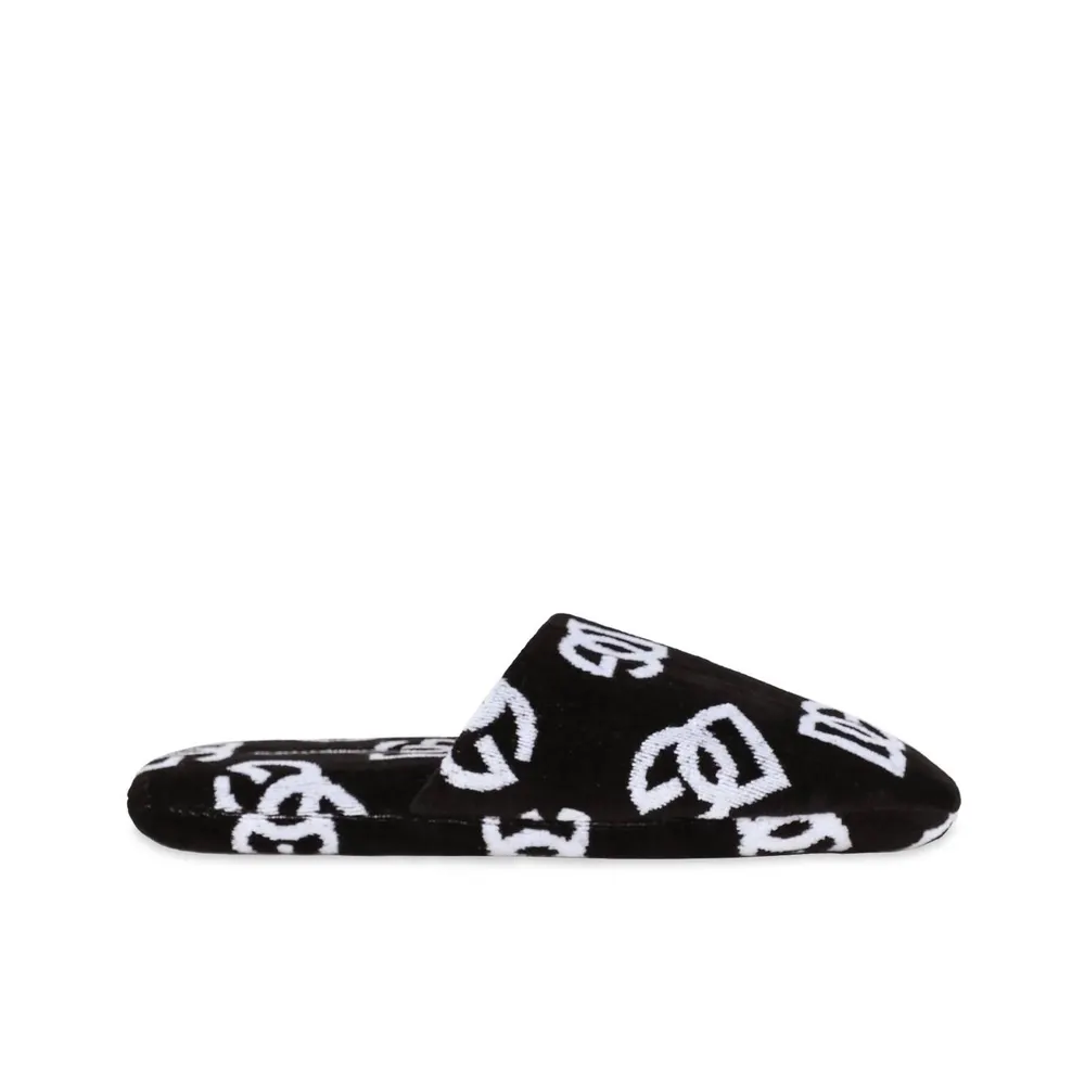 Dolce and Gabbana Casa Dolce&Gabbana Jacquard Cotton Terry Slippers