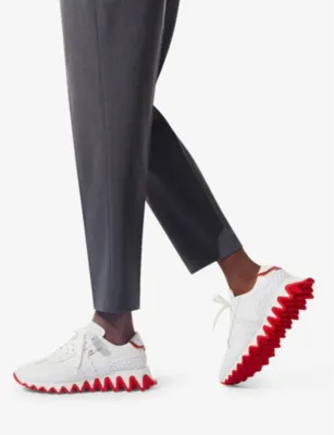 CHRISTIAN LOUBOUTIN Loubishark Calf-Leather Trainers - EUR 40.5 / 6.5 UK MEN in VERSION WHITE, additional product view 2