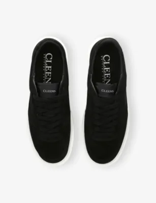 CLEENS Court Suede Trainers - EUR 42.5 / 8.5 UK MEN in BLACK, additional product view 2