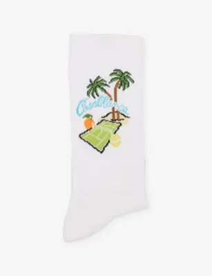 CASABLANCA Astral Plane Stretch Cotton-Blend Socks - L/XL