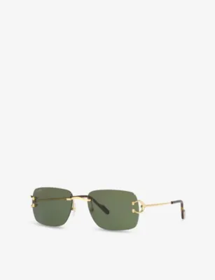 CARTIER CT0330S Rectangle Metal Sunglasses detail 2