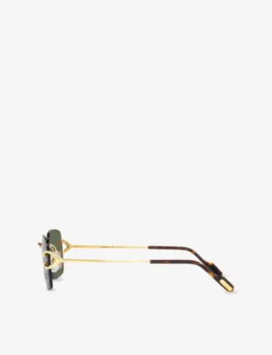 CARTIER CT0330S Rectangle Metal Sunglasses detail 3