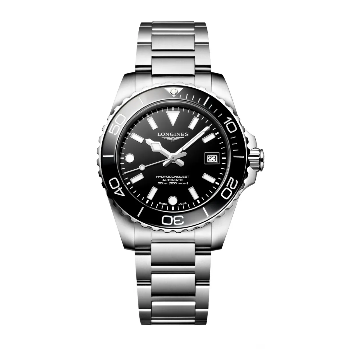Longines HydroConquest 39mm Mens Watch Black