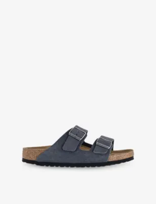 BIRKENSTOCK Arizona Two-Strap Suede Sandals - EUR 41.5 / 7.5 UK MEN in CHARCOAL SUEDE – Mens | Sandals | Formal sandals