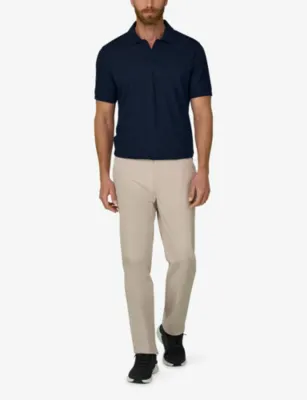 BOGGI MILANO Jacquard-Collar Stretch Cotton-Blend Polo detail 2