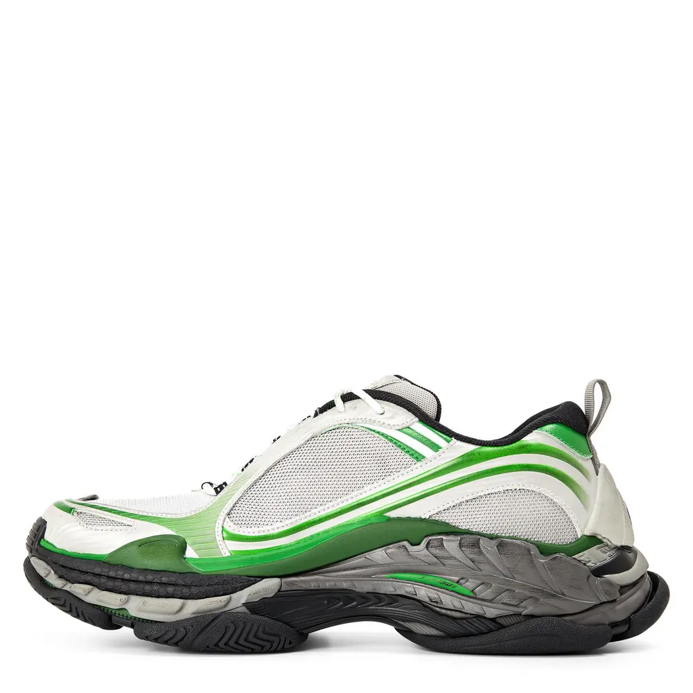 Balenciaga Men's Chunky Trainers in Grey/Green, additional product view 2