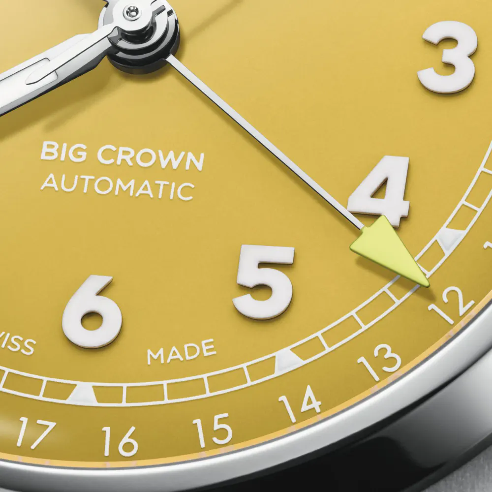 Oris Big Crown Pointer Date 40mm Mens Watch Yellow detail 3