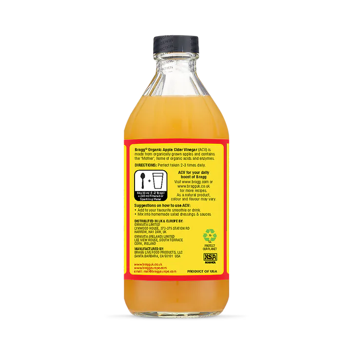 Bragg Organic Apple Cider Vinegar with The Mother 473ml, additional product view 3