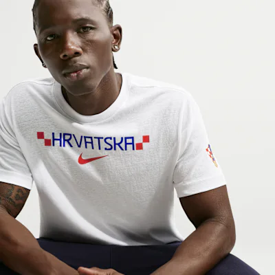 Nike Croatia 2026 T-shirt Men's Nike Football T-Shirt - White/Hyper Royal/University Red