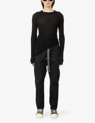 RICK OWENS Bela Straight-Leg Cotton Trousers detail 2