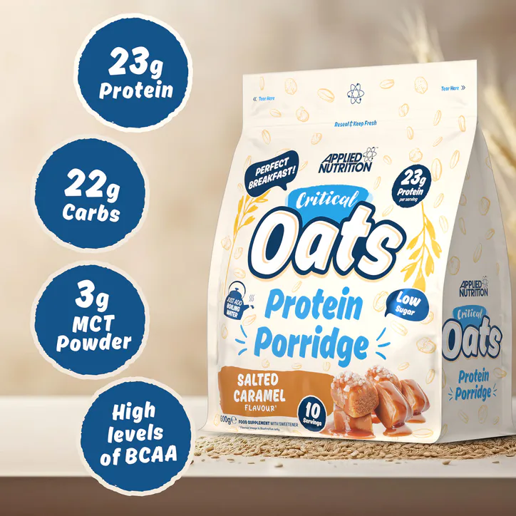 Applied Nutrition Critical Oats Advanced Protein Porridge Salted Caramel (600g - 10 Servings) detail 2
