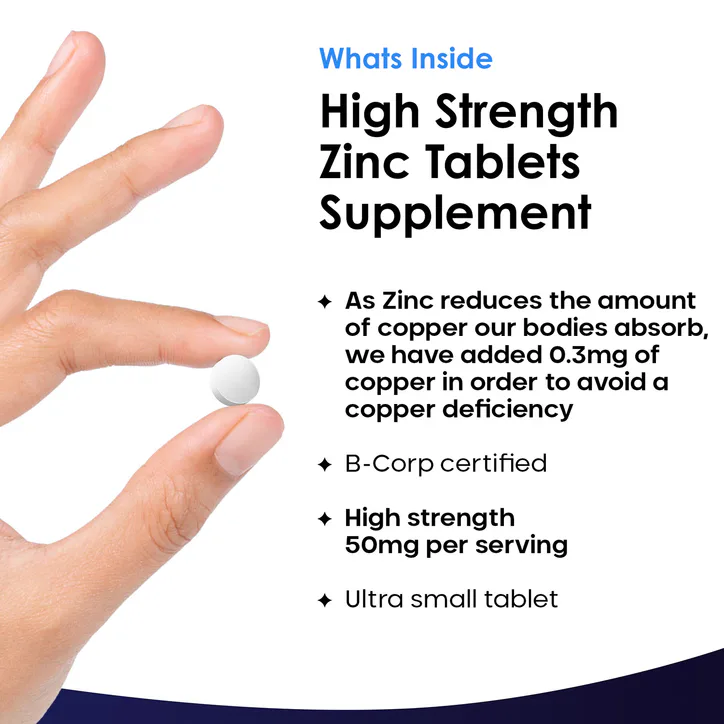 New Leaf Products Zinc 50mg 365 Tablets, additional product view 2