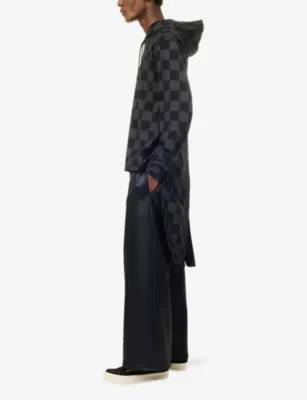 COMME DES GARCONS HOMME PLUS Long Check Woven Hoody detail 2