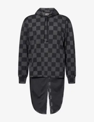 COMME DES GARCONS HOMME PLUS Long Check Woven Hoody