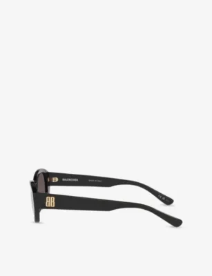 BALENCIAGA 6E000496 Oval-Frame Acetate Sunglasses detail 2