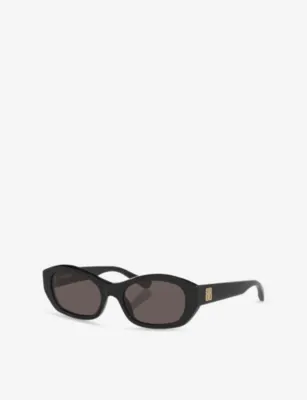 BALENCIAGA 6E000496 Oval-Frame Acetate Sunglasses detail 3