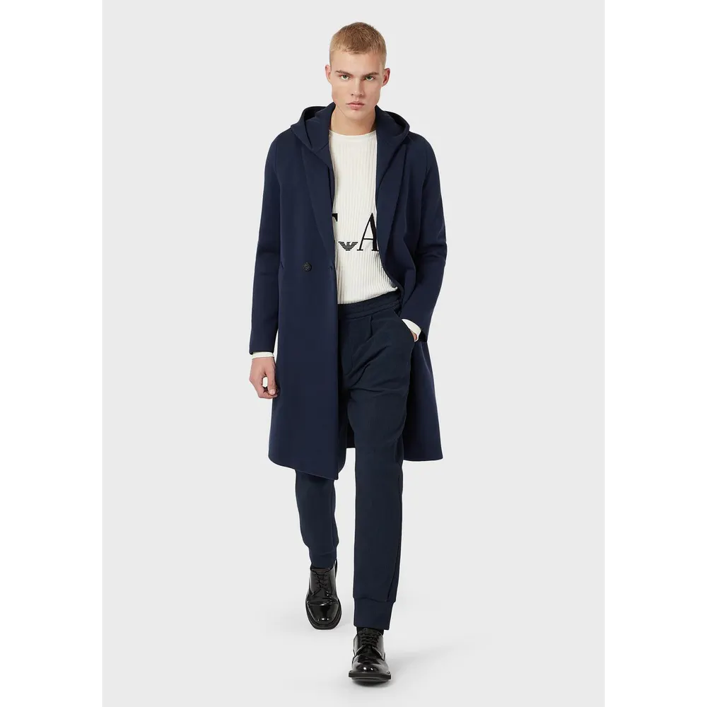 Emporio Armani Men's Weather-Resistant Tailored Fit Trench Coat detail 3