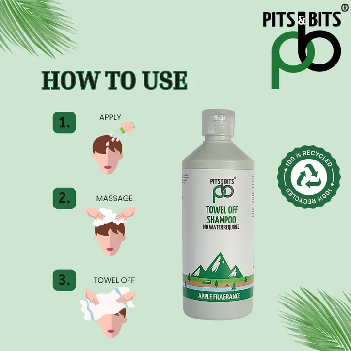 Nilaqua Pits and Bits Rinse Free Shampoo Apple Fragrance No Additional Water Or Rinsing Required 500ml detail 3